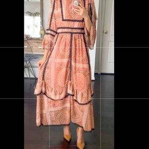 Bohemian maxi dress, worn once for photos, in excellent condition.